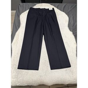 VF Imagewear Pants Men 38x32 Navy Blue Wool Blend Dress Slack Workwear Uniform B